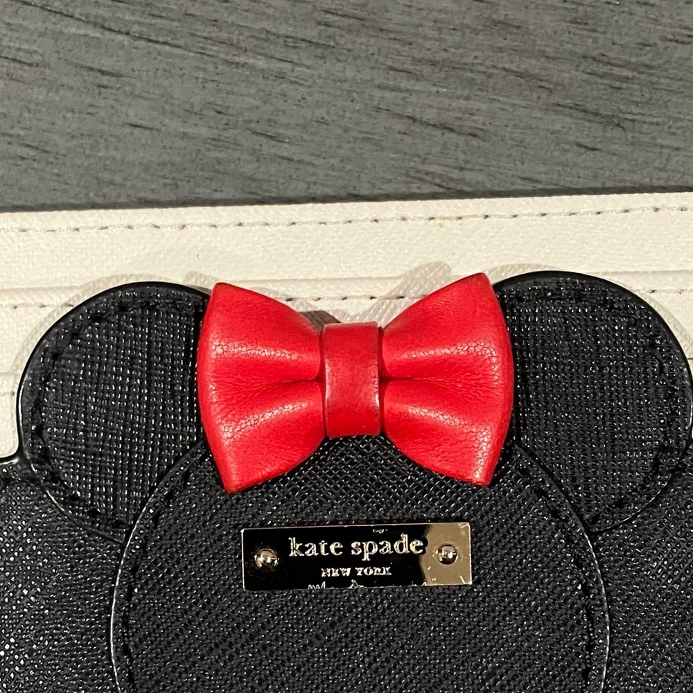 Kate Spade Black and Red Minnie Card holder - Picture 3 of 5